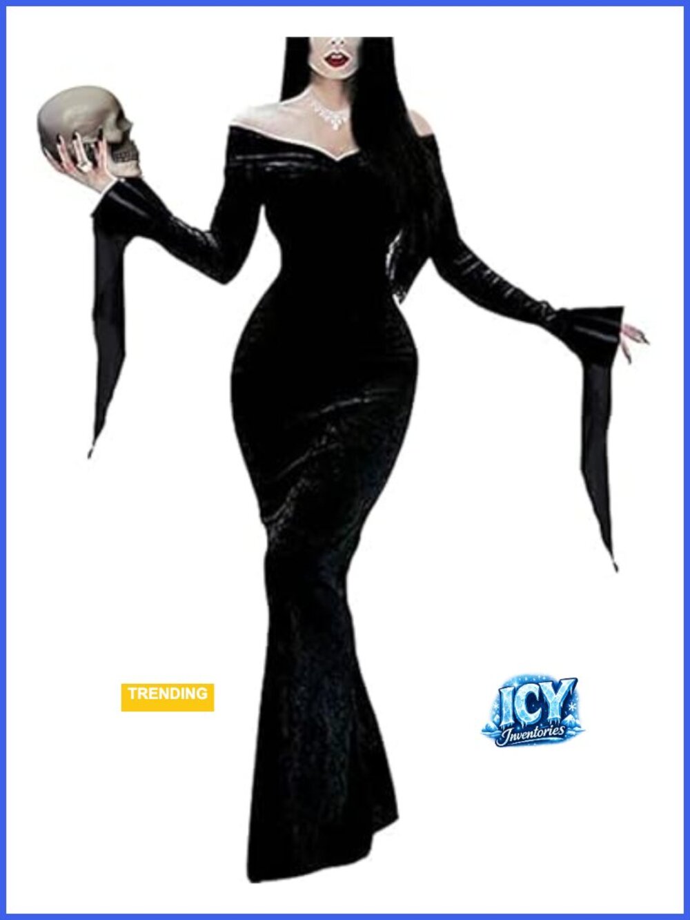 Women's Gothic Vintage Mermaid Floor Length Off Shoulder Long Sleeve Dress